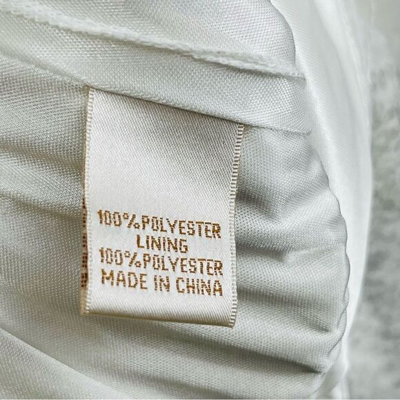 Aidan Mattox White Sequined Dress Sleeveless Blouson Mini Women’s Size 6 - Picture 12 of 12